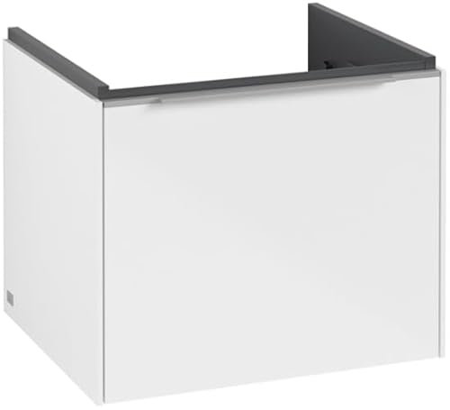 Villeroy & Boch Subway 3.0, 523x429x448 mm, Waschbeckenunterschrank, 1 Auszug, C57902, Farbe: Front/Korpus: Brilliant White, Griff: Aluminium glänzend