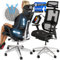 VALKENSTOL M7 Bürostuhl Ergonomisch Testsieger | Schreibtischstuhl mit adaptiver Lordosenstütze, Mesh-Sitz und TruErgo-Technologie für Gesundes Sitzen | 3D Armlehnen Chefsessel Bürostuhl PC Stuhl