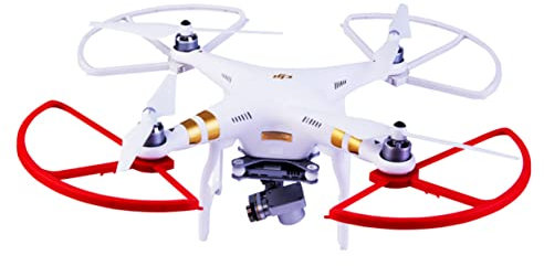 Toyvian 4stücke Propellerschutz für Rc-quadrocopter Schutzabdeckungen aus Kunststoff Schnellverschluss ohne Adapter oder Schrauben Farbe Rot und Weiß Schützt Quadrocopter und Propellerblät