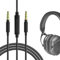 Geekria Audiokabel mit Mikrofon, kompatibel mit V-Moda Crossfade LP-Kopfhörern, 3,5 mm auf 3,5 mm geflochtenes Nylon-Ersatzkabel mit Inline-Mikrofon und Lautstärkeregler (1,2 m)