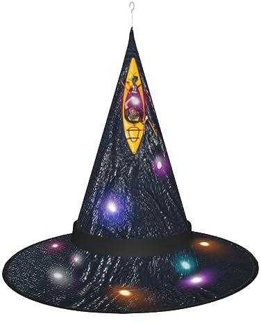 BTCOWZRV Halloween Hexenhüte Surfbrett Spire Design Hexenhut Für Halloween Kostüm Cosplay Zauberer Hut Dekoration
