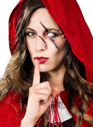 Hochwertiges Halloween Make-up Set - Horror Rotkäppchen - Verkleidung Schminke - Karneval & Motto-Party