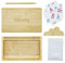 Yayatty Sandtablet Frühes und Zeichens Pielzeug Holz, Montessori Sandtisch Lerns Pielzeug mit Sand, Stift, Karten für Kinder Schreiben Buchstaben und Zahlen, Zeichnen, 26 x 16 cm, Weiß