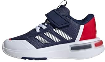 adidas Marvel Cap Racer EL K Sneaker Unisex-Kinder, Dark Blue/Cloud White/Silver Metallic, 38 EU