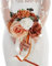 iSpchen Braut Hochzeitsblumenstrauß Künstlicher Rosenstrauß Hochzeit Bouquet Künstlicher Brautstrauß für Hochzeit Feiern rautjungfern-Party-Garten-Hochzeitsstrauß,schmutziges Orange