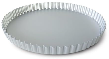 Guardini, Moule à tarte avec fond amovible Ø 25 cm, Revêtement sans PFAS, Adapté à un usage intensif, Aluminium recyclé anodisé, Argent, Fabriqué en Italie, Ligne Professional