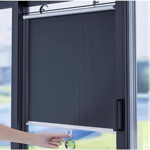 Tenda a rullo oscurante con Ventose,68X125CM Tenda Oscurante da Interno, Protezione Solare Termiche Isolantee Protezione UV,per finestre e porte,Senza Foratura(68L x 125A cm)