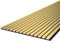 Leiste24 Akustikpaneel - Lamellenverkleidung - Wandverkleidung - 2.400 x 600 mm - Akustikfilz Schwarz - Lamellendekor Gold