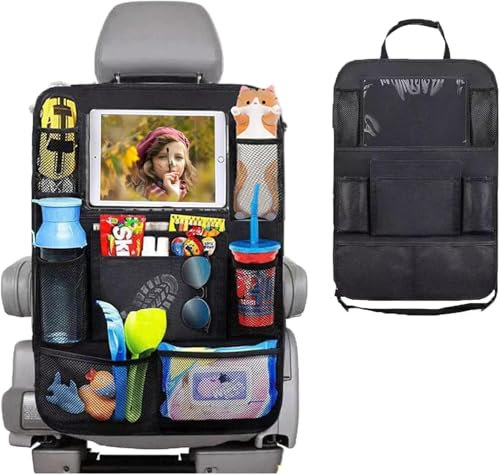 JTWMY Car Seat Organiser Kids 2 Pack,Car Boot Organiser Enhanced Car Organiser Back Seat For Kids 10 Pocket Car Seat Storage Organiser Waterproof Car Back Seat Organiser Travel Storage