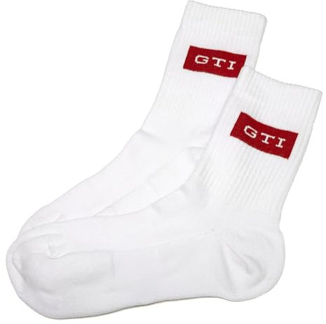 Volkswagen 3A4084361084 Socken GTI Tennissocken Strümpfe, Größe 39-42, weiß