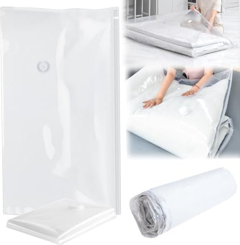 Raxfekro 1 Stück Vakuumbeutel für Matratzen 130cm X 240cm Wiederverwendbar Matratzen-Vakuum-Aufbewahrungstasche Vakuumbeutel für Bettdecken, Mattress Vacuum Bag für Umzug, Lagerung (130cm*240cm)