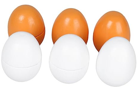 Operitacx Juguetes De Huevo Simulación 6 Huevos De Madera Juego De Cocina De Pascua
