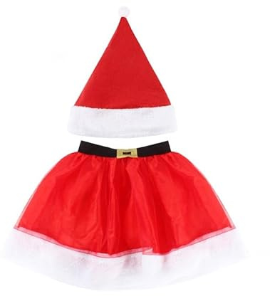 Weihnachtsmann-Set für Kinder: Rock und Mütze