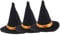 FELTECHELECTR 3pcs Hats Black Cap for Halloween Decorations Party Props Wine Bottle Toppers