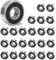 Kugellager, 24 Stück 608 RS Kugellager, Kohlenstoffstahl Kugellager, Double Shielded Miniatur Rillenkugellager, für für Skateboard, Rollschuhe Roller, Inlineskaten, Schwarz