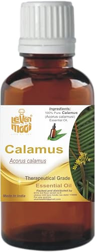 LEVENMOOI Calamus (Acorus Calamus) Therapeutic Grade Essential It Comes with Pure & Natural Oil Use for Diffuser Humidifier Aromatherapy Luxury Essential Oil 10ML Amber bottle Without dropper