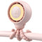 Dreamegg Baby Pram Fan - Portable Clip On Fan for Stroller with Hidden Blade & Child Lock, 4 Speeds incl. Eco Mode, Night Light, Smart Display, USB Rechargeable for Car Seat & Crib (Blush Petal)