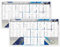 Fußball 2. Bundesliga 2025/2026 Spielplan Poster ca. 66x34cm, Fussball Plan Übersicht mit Spielterminen der Hin- und Rückrunde, XXL Überblick für Fans der Zweiten Liga für Saison 25/26, Blau, gerollt