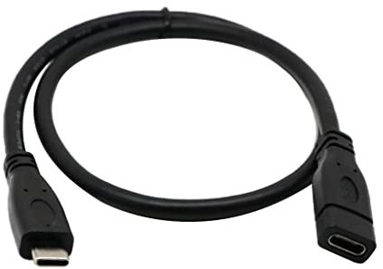 sporful Cavo dati da USB 3.1 maschio a USB C femmina per telefoni PC, ricarica rapida, cavo di prolunga per trasferimento dati, 0,3 m