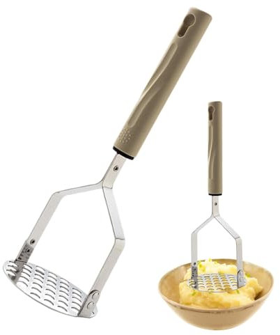 Kartoffelstampfer, Kartoffelstampfer aus Metall, Obstmühle aus Edelstahl, Kartoffelpüree-Werkzeug, Küchenwerkzeug, Küchenwerkzeug, Obst- und Gemüsezerkleinerer