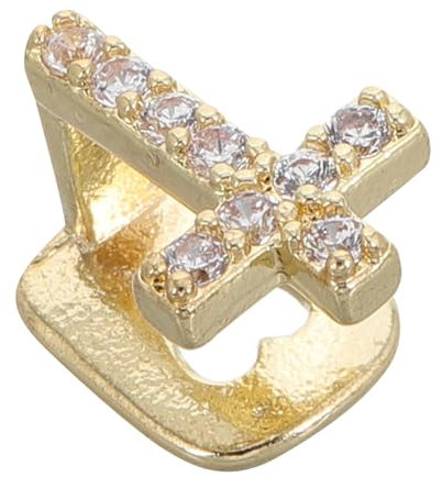 FOMIYES 1 Satz Hip-hop-kreuzstreben Zahngitter Hip-hop-kostüm Zahnschmuck Für Männer Grill Für Zähne Frauen Zahnkappen Zahnschmuck Für Frauen Diy Zahndekoration Fake-grill Golden Metall
