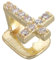 FOMIYES 1 Satz Hip-hop-kreuzstreben Zahngitter Hip-hop-kostüm Zahnschmuck Für Männer Grill Für Zähne Frauen Zahnkappen Zahnschmuck Für Frauen Diy Zahndekoration Fake-grill Golden Metall