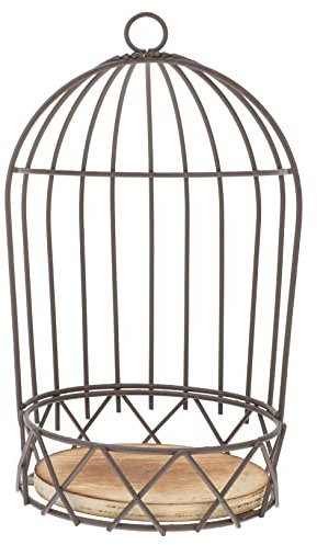 DECHOUS Vintage Deko Vogelkäfig Aus Metall – Großer Kerzenhalter Und Windlichthalter Für Stilvolle Tischdeko - Wohnzimmer - Hochzeit Und Garten Im Landhausstil Und Shabby Chic
