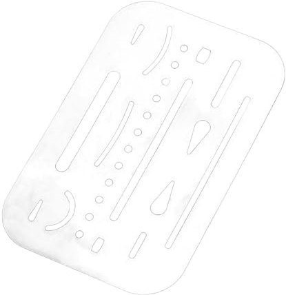 Radierschild-Radierschablone, Metall-Radierschild, Metall, Zeichnungsvorlage, Zeichenwerkzeug für Ingenieurprojekte