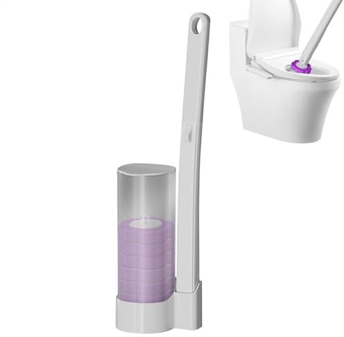 Escobilla de Limpieza de Inodoro, Cepillo de Inodoro Recargable, Juego de Cepillo Exfoliante de Inodoro rellenable, de Limpieza de baño, Cabezal de Cambio rápido para bañeras, lavabos de