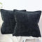 OYIMUA Kissenbezug 50x50 Schwarz 2er Set Weiche Chenille Kissenbezüge Textur Bambusfugen Sofa Dekokissen Edel und Luxus Kuschelkissen für Wohnzimmer Schlafzimmer & Heimdekoration