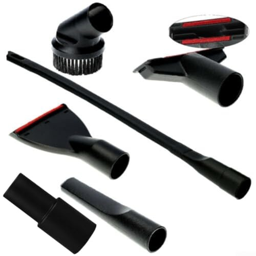 6Pcs 35MM Vacuum Cleaner Accessories Kit For Home Office Cleaning | Includes Sofa Suction Tool Round Brush Flexible Crevice Nozzle Large Flat Mouth Sofa Attachment and Adapter for Dust Removal
