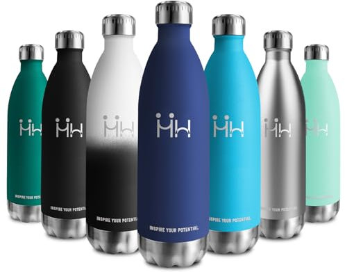 Thermoskanne 1L, Metall Thermosflasche Doppelwandig, Kohlensäure Geeignet, Edelstahl Trinkflasche BPA-Frei, Isolierflasche für Camping, Kinder, Fitness, Sprudel, Sport, Reisen, Jungs, Mädchen