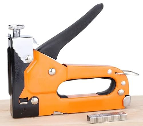 CIRULLI 4-in-1 Handtacker-Komplettes Set mit 2400 Nägeln (4 Nagelarten) und Nagelpicker Einstellbare Schlagkraft,Tackerpistole für Holz,Möbel,Teppiche,DIY-Projekte,Möbelfixierung und Upcycling,Tacker