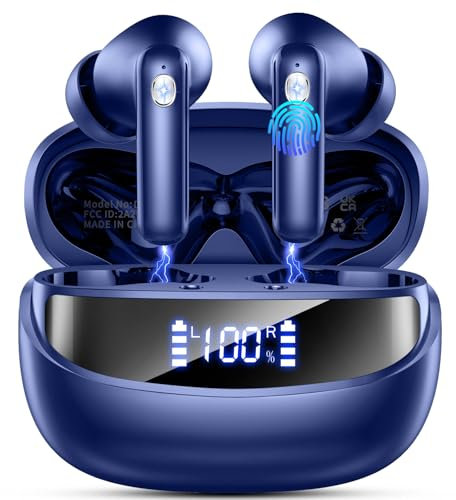 Wireless Earbuds Bluetooth Headphone, Bluetooth Earbuds 5.4, 45H Deep Bass Stereo Sound Earphone Wireless Headphone Noise Cancelling, 4 ENC Mic, Type C Fast Charge Ear Buds In Ear IP7 Waterproof