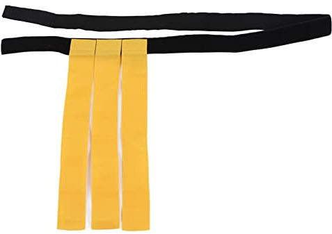 Football Waist Belt Flag Competition Training Waistband Flag Outdoor Sports Pulling Ribbon (Gelb)