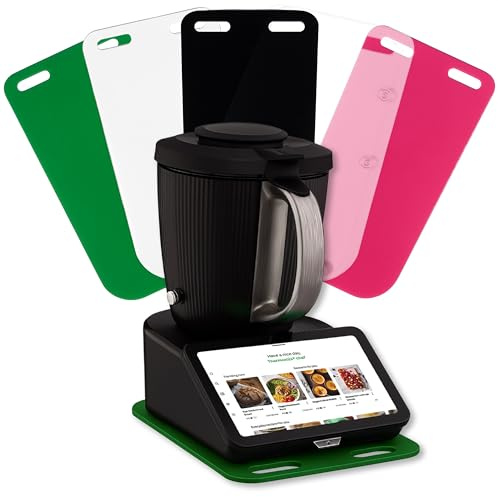 Lieblingsmensch Acryl Gleitbrett für Thermomix TM7 | Farbwahl | 46x25cm | stabiler Stand durch Gummifüße & leichtes Verschieben dank Teflongleitern | einfache Handhabung | passend für jede Küche