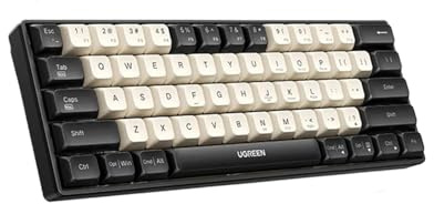 RXJMKCZ Kompatibel mit UGREEN 61 Keys Wired Russian English KB | Kompakte, kabelgebundene Platine mit 61 Tasten. Zweisprachige PBT-Kappen in Russisch/Englisch.(RU)
