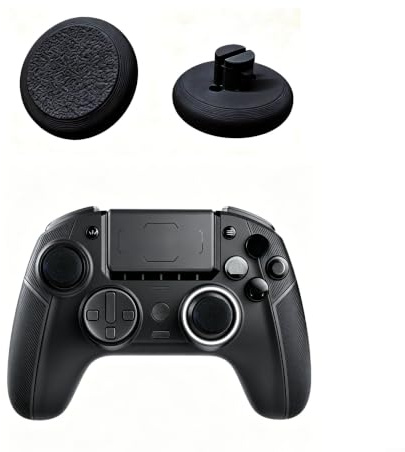 Daumengriffe für Nacon für Revolution 5 Pro Gamepad – rutschfeste Controller-Abdeckungen, verbesserte Steuerung, Reparaturteile, buntes Design, 1,8 x 1,8 cm, Schwarz