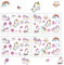 Oblique-Unique® Einhorn Sticker I farbenfrohe selbstklebende Aufkleber I Unicorn I Kindergeburtstag I Deko