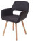 Mendler Esszimmerstuhl HWC-A50 II, Stuhl Küchenstuhl, Retro 50er Jahre Design - Kunstleder, braun, helle Beine