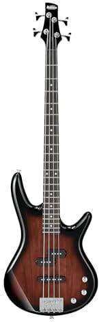 Ibanez IJSR190-WNS Jumpstart E-Bass-Set mit Verstärker / Kopfhörer / Zubehörset, Farbe: Walnussholz / Sonnenschein