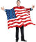DomeStar Umhang mit amerikanischer Flagge, tragbare Flagge mit Ärmeln, klassische Flagge, 2 verschiedene Tragemethoden, Mehrfarbig, L