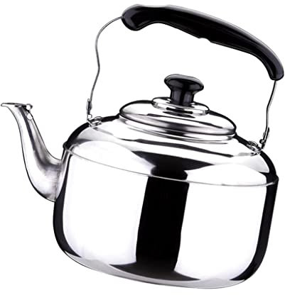 Baoblaze Wasserkessel Edelstahl Outdoor, Flötenkessel 4L / 5L / 6L, Camping Wasserkocher Pfeifkessel, Whistling Tea Kettle, Metall Kessel zum Teebereiter für Herd Picknick Kochgeschirr Küche, 5L