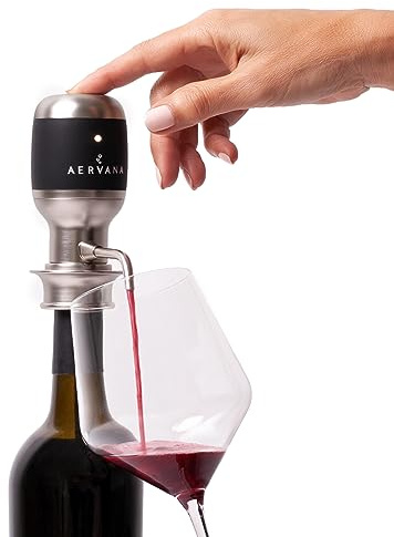 Aervana Original: Electric Wine Aerator and Pourer - Air Decanter - Personal Wine Tap for Red and White Wine 750ml and 1.5L (with Stand)