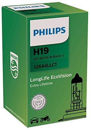 PHILIPS H19 Glühlampe Fernscheinwerfer 60/55W Fernlicht Halogen Birne 12644LLC1
