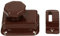 KOTARBAU® Schieberiegel Weiß/Braun Schlossriegel Verriegelung Türriegel Torriegel Schubriegel Grendelriegel Bolzenriegel Diebstahlsicherung Sperre (Braun)
