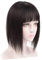 Bang Topper Echthaar Clip-On Scheitel Volumen Haarteil für Frauen mit grauem und dünnem Haar