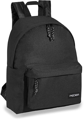 Pedea Freizeit Rucksack *Style* Unisex Business Schule Rucksack 24 L mit Notebookfach bis 13,3 Zoll (33,8cm), Schwarz