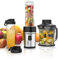 Arendo - Edelstahl Standmixer 700W - 2in1 - Smoothie Maker - 1,2l Fassungsvermögen inkl. 2x 0,57l Smoothie Mixbehälter - Mix & Go Shake Mixer - Leistungsstarkes Edelstahlmesser