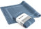 herzbach home Badvorleger Set 100% Baumwolle | Duschvorleger | 1.000 g/m² | Saugfähig | Waschbar (Blau, 50 x 80 cm 2er Pack)